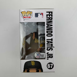 Autographed/Signed Fernando Tatis Jr. San Diego Padres #67 Funko Pop MLB Baseball Figurine Beckett BAS COA