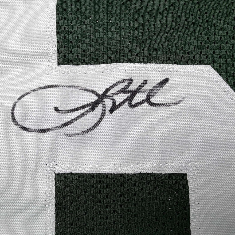 Framed Autographed/Signed Leroy Butler 35x39 Green Bay Green Football Jersey Beckett BAS COA