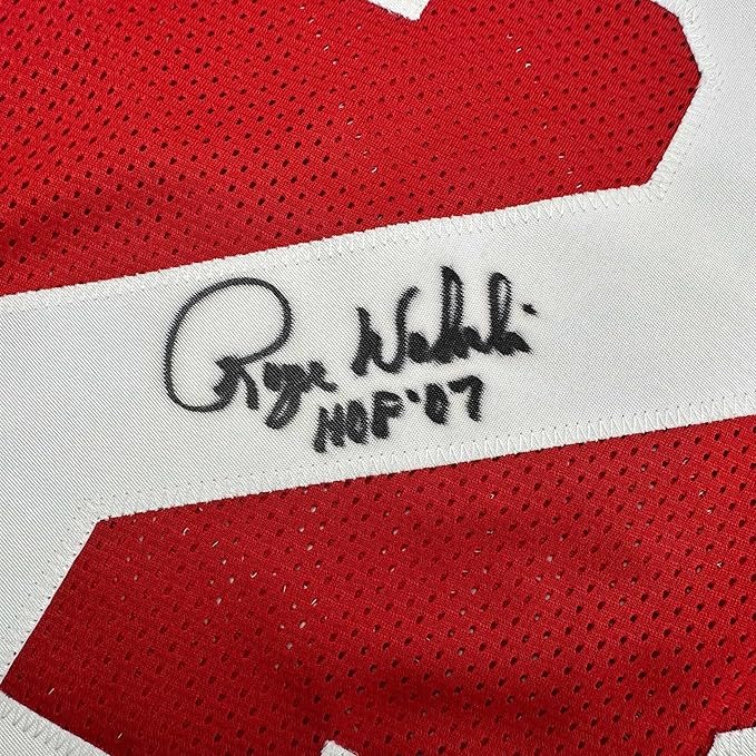 Framed Autographed/Signed Roger Wehrli 35x39 HOF 07 Arizona Red Football Jersey JSA COA