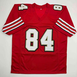 Autographed/Signed Brent Jones San Francisco Red Alternate Football Jersey Beckett BAS COA