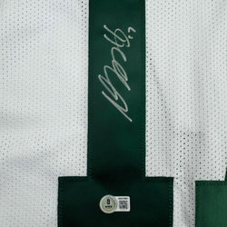 Autographed/Signed Davante Adams Green Bay White Football Jersey Beckett BAS COA