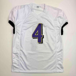 Autographed/Signed Zay Flowers Baltimore White Football Jersey Beckett BAS COA