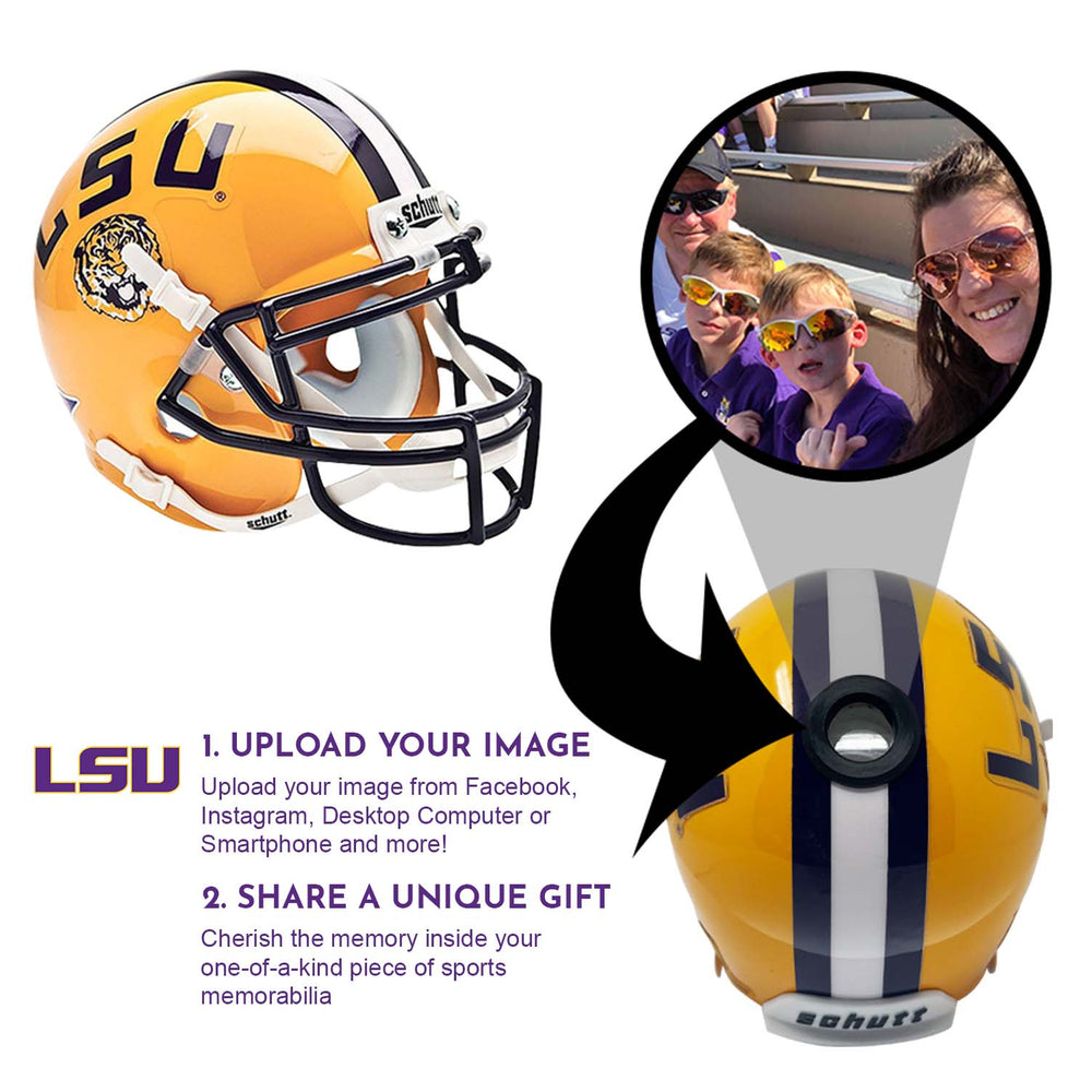 LSU Tigers College Football Collectible Mini Helmet - Picture Inside - FANZ Collectibles (Online Order Only) (ONLINE ORDER ONLY)