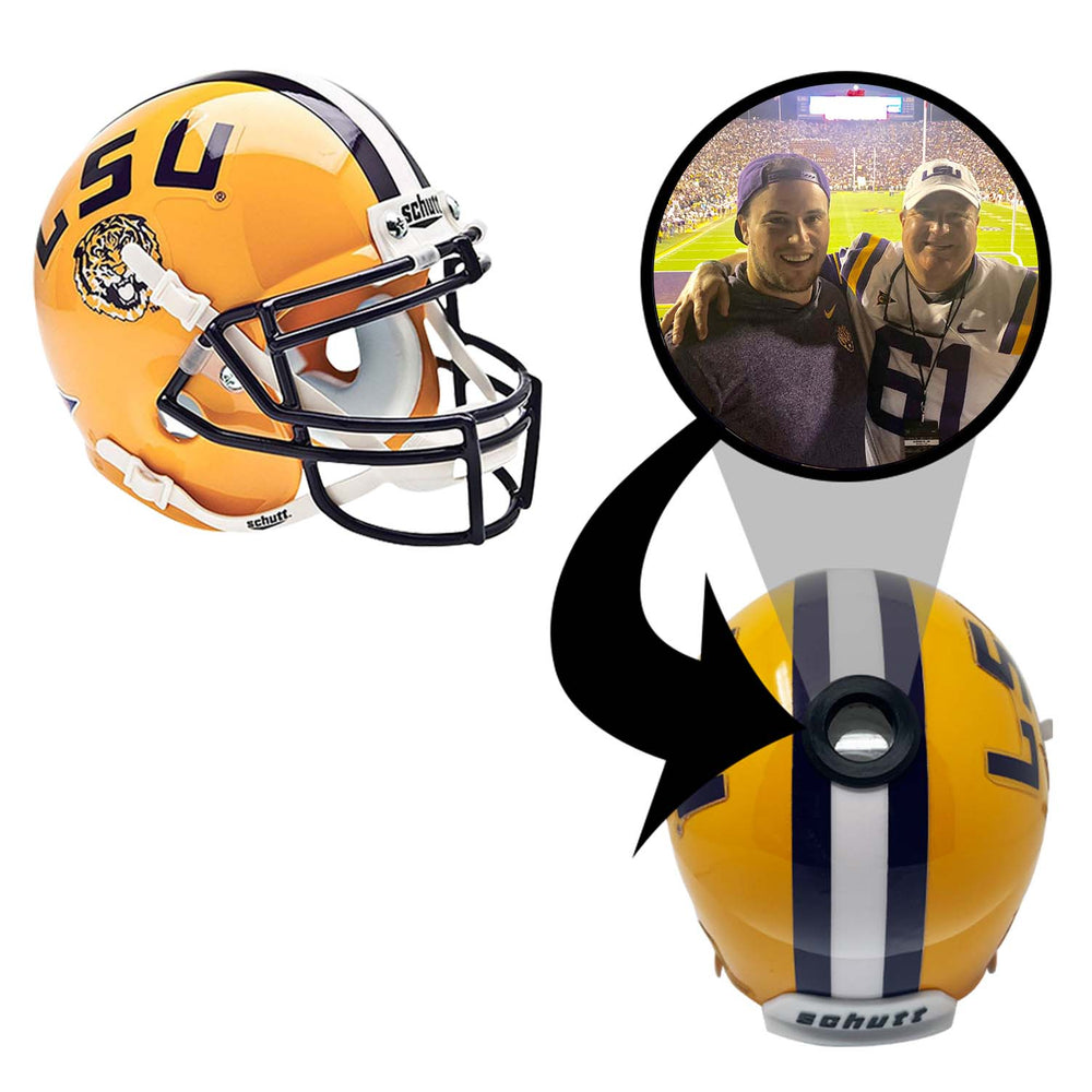LSU Tigers College Football Collectible Mini Helmet - Picture Inside - FANZ Collectibles (Online Order Only) (ONLINE ORDER ONLY)