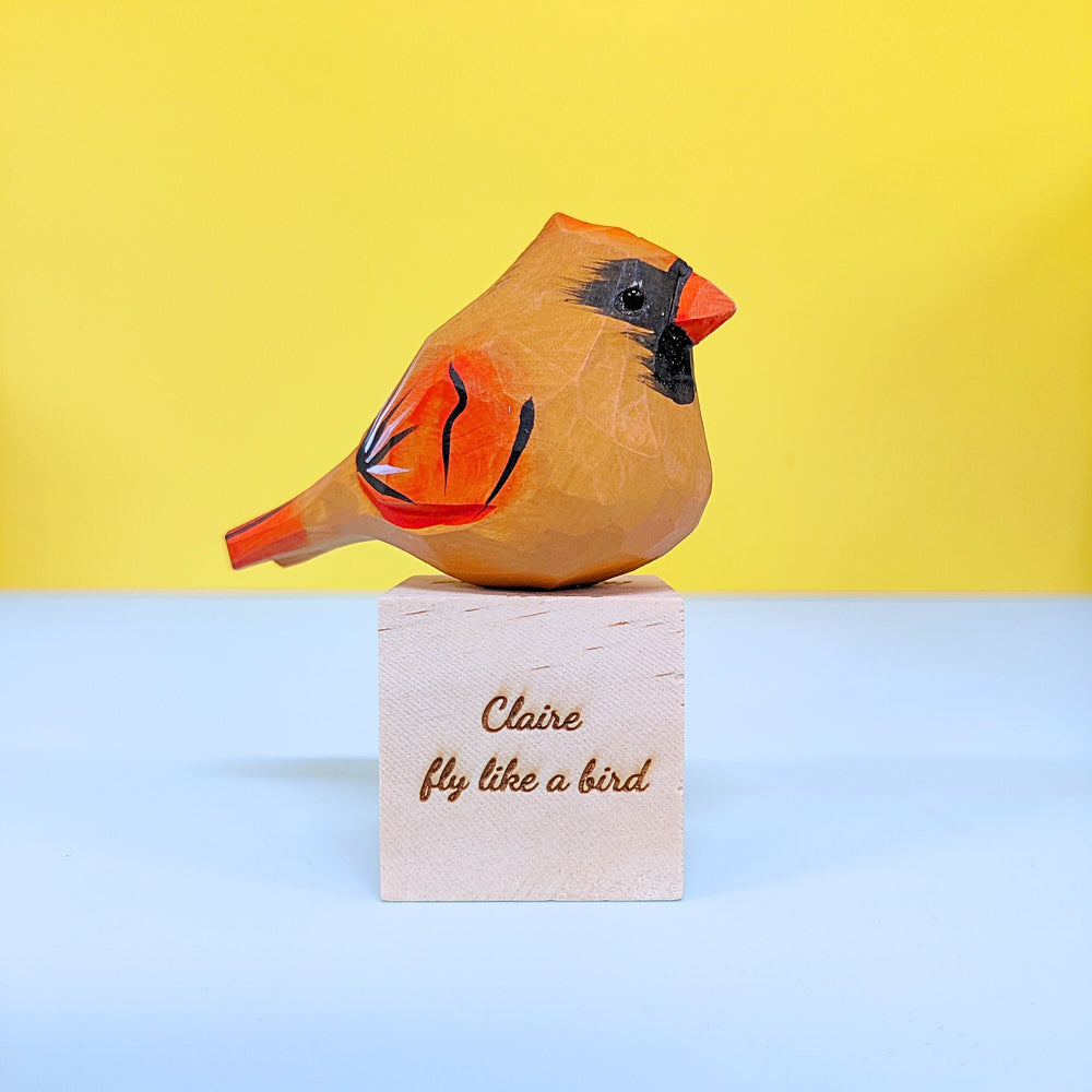 Hand-Carved Cardinal Bird DIY Painting Kit – Nature-Inspired Decor & Gifts (ONLINE ORDER ONLY)