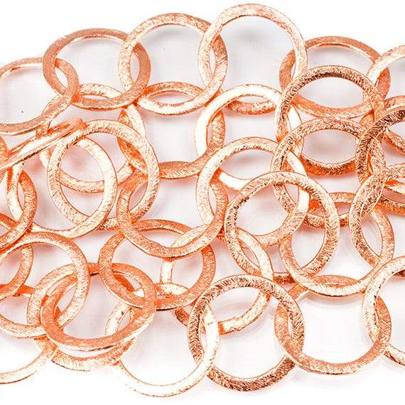 17mm Copper Brushed Round Link Chain by the foot (ONLINE ORDER ONLY)