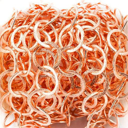17mm Copper Brushed Round Link Chain by the foot (ONLINE ORDER ONLY)