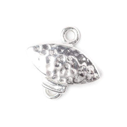 17mm Sterling Silver Box Clasp Marquise Hammered Design 1 piece (ONLINE ORDER ONLY)