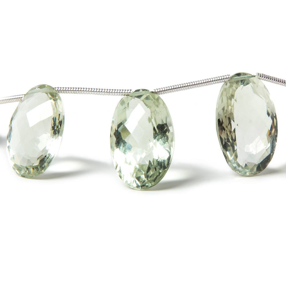 17x10-16x12mm Prasiolite pavilion faceted oval beads 8 inch 9 pieces AAA (ONLINE ORDER ONLY)