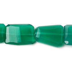 17x10-23x18mm Green Onyx faceted nugget beads 15 inch 19 pieces (ONLINE ORDER ONLY)
