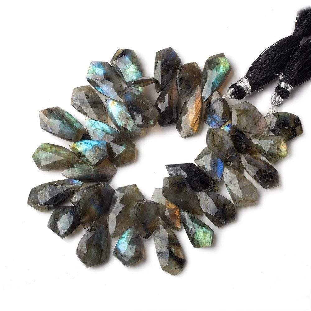 17x12-20x12mm Labradorite Faceted Shield Beads 8 inch 40 pieces (ONLINE ORDER ONLY)