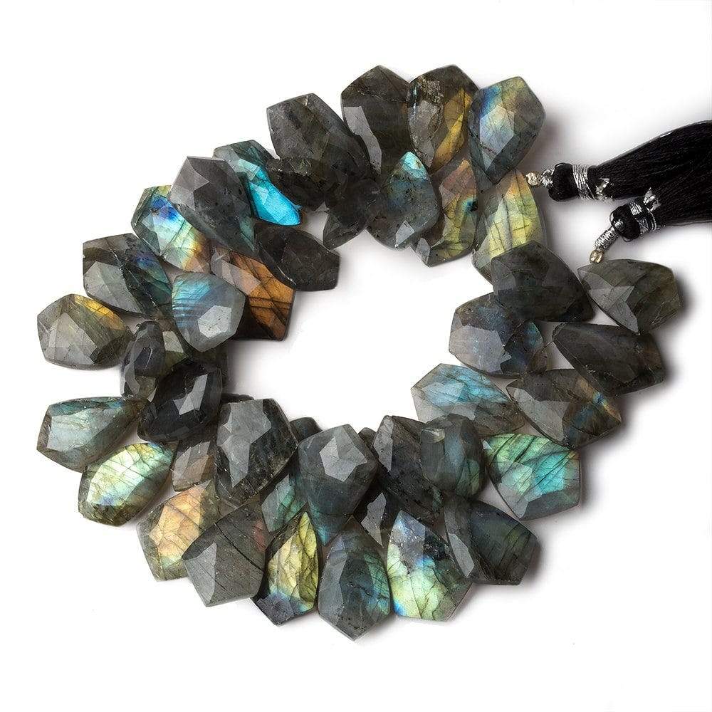 17x12-20x12mm Labradorite Faceted Shield Beads 8 inch 40 pieces (ONLINE ORDER ONLY)