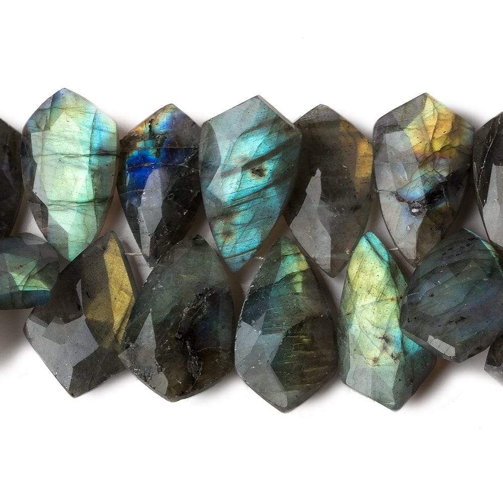 17x12-20x12mm Labradorite Faceted Shield Beads 8 inch 40 pieces (ONLINE ORDER ONLY)