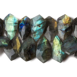 17x12-20x12mm Labradorite Faceted Shield Beads 8 inch 40 pieces (ONLINE ORDER ONLY)
