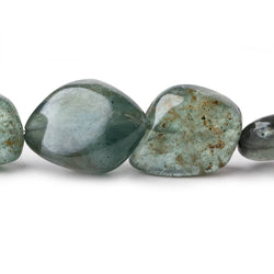 17x13-29x22mm Moss Aquamarine Plain Nuggets 16 inch 19 Beads 1mm Hole (ONLINE ORDER ONLY)