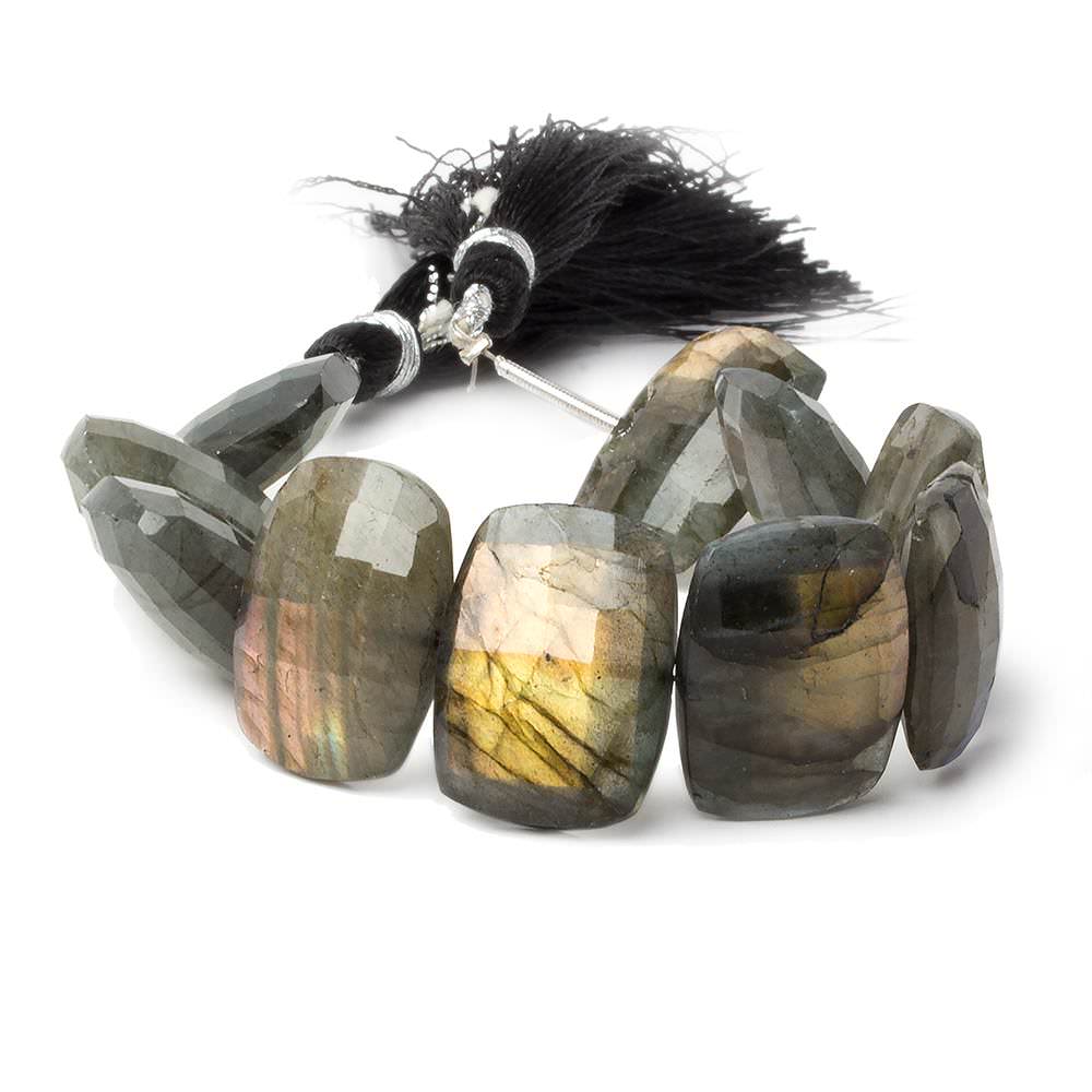 17x13mm Labradorite side drilled Cushions 5.5 inch 10 pieces A (ONLINE ORDER ONLY)