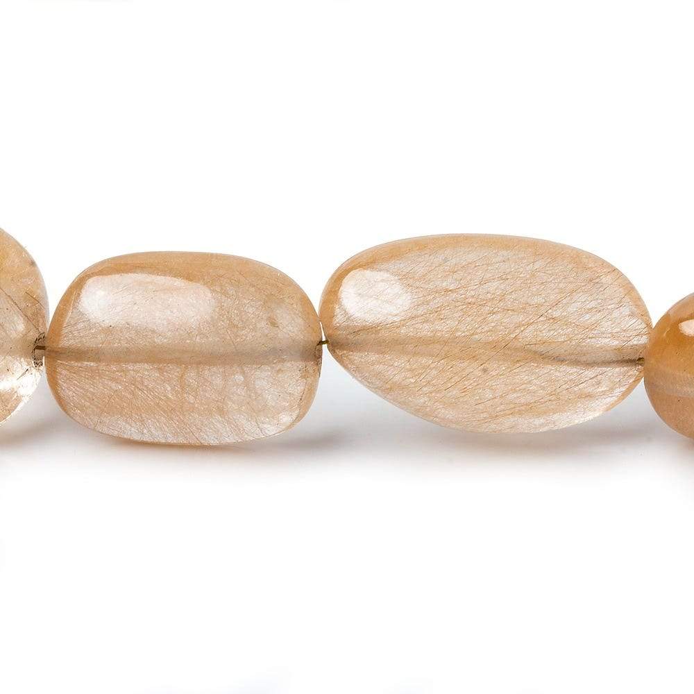 17x15-26x15mm Caramel Rutilated Quartz Plain Nugget Beads 16 inch 21 pcs (ONLINE ORDER ONLY)