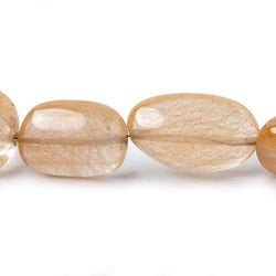 17x15-26x15mm Caramel Rutilated Quartz Plain Nugget Beads 16 inch 21 pcs (ONLINE ORDER ONLY)