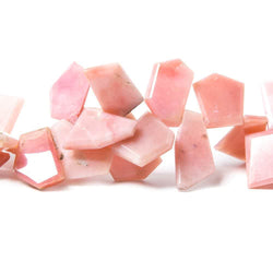 17x16-20x18mm Pink Peruvian Opal bezel faceted free shape 44 beads (ONLINE ORDER ONLY)