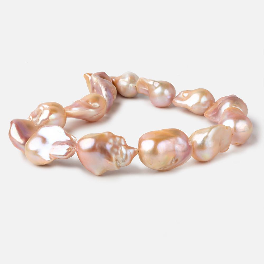 17x29-17x32mm Blush Pink Ultra Baroque Freshwater Pearls 16 inch 14 pieces AAA grade (ONLINE ORDER ONLY)