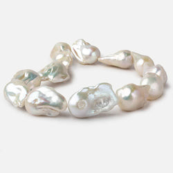 17x30-17x35mm Cream White Ultra Baroque Freshwater Pearls 16 inch 13 pieces AAA grade (ONLINE ORDER ONLY)