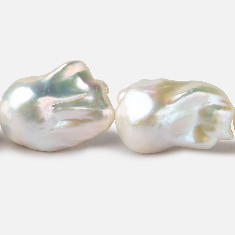17x30-17x35mm Cream White Ultra Baroque Freshwater Pearls 16 inch 13 pieces AAA grade (ONLINE ORDER ONLY)