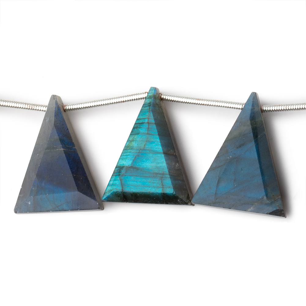 18-21mm Labradorite Faceted Triangle Beads 7 inch 10 pieces (ONLINE ORDER ONLY)