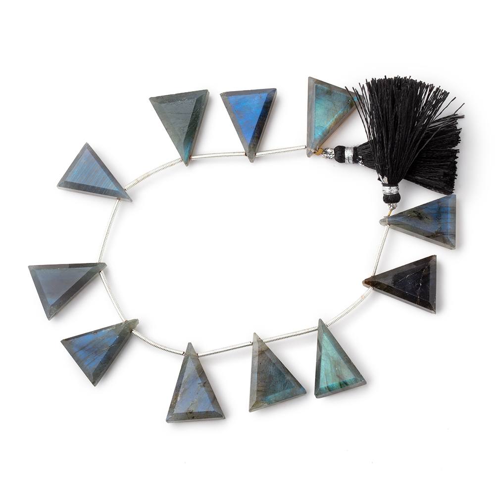 18-21mm Labradorite Faceted Triangle Beads 7 inch 10 pieces (ONLINE ORDER ONLY)