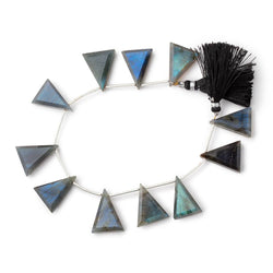 18-21mm Labradorite Faceted Triangle Beads 7 inch 10 pieces (ONLINE ORDER ONLY)