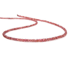 1.5-3.5mm Candy Apple Red Spinel faceted rondelles 16 inch 220 beads A Grade (ONLINE ORDER ONLY)