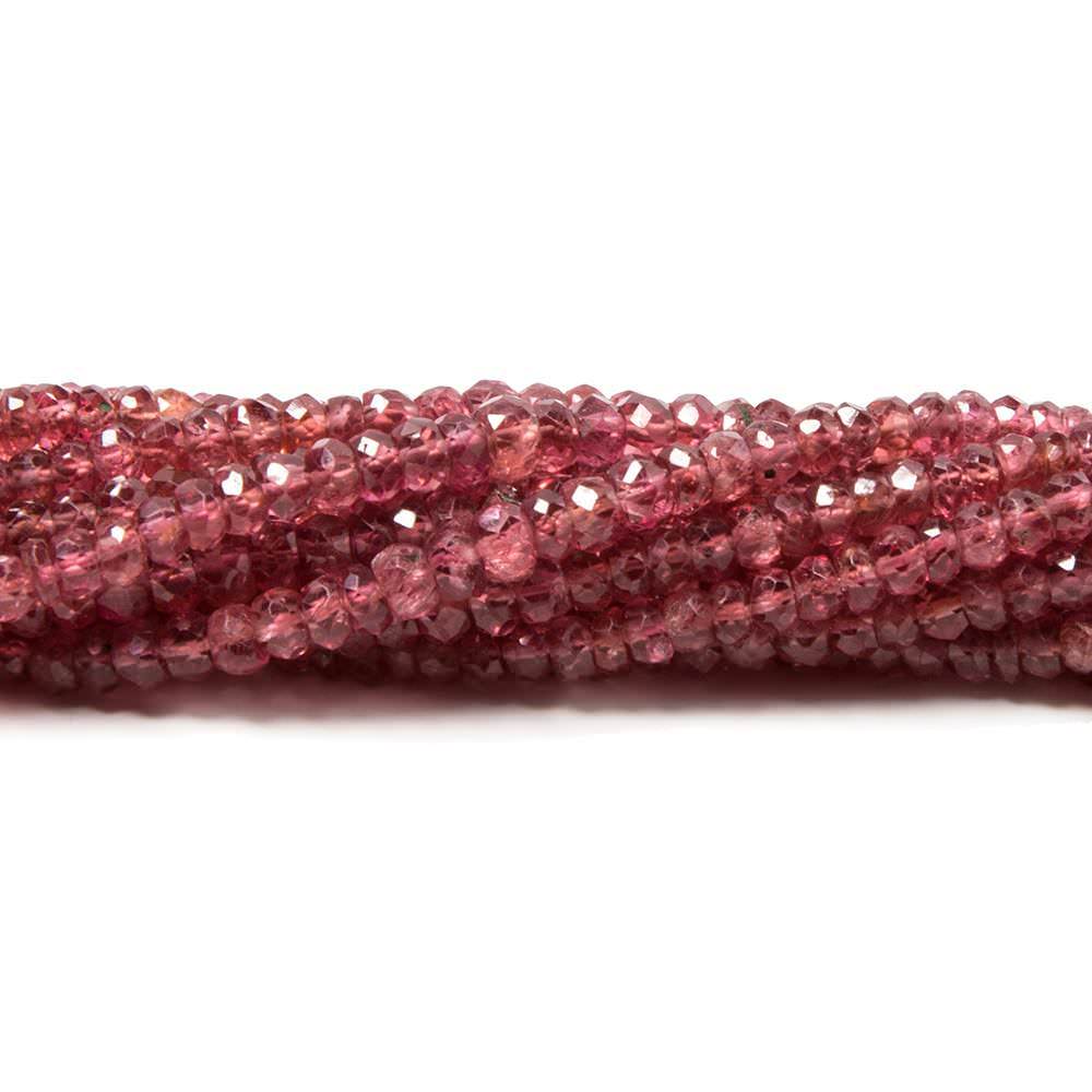 1.5-3.5mm Candy Apple Red Spinel faceted rondelles 16 inch 220 beads A Grade (ONLINE ORDER ONLY)