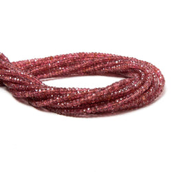 1.5-3.5mm Candy Apple Red Spinel faceted rondelles 16 inch 220 beads A Grade (ONLINE ORDER ONLY)