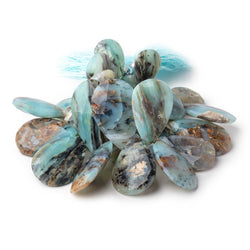 18-40mm Blue Peruvian Opal Faceted Pear Beads 7.5 inch 29 pieces AA (ONLINE ORDER ONLY)