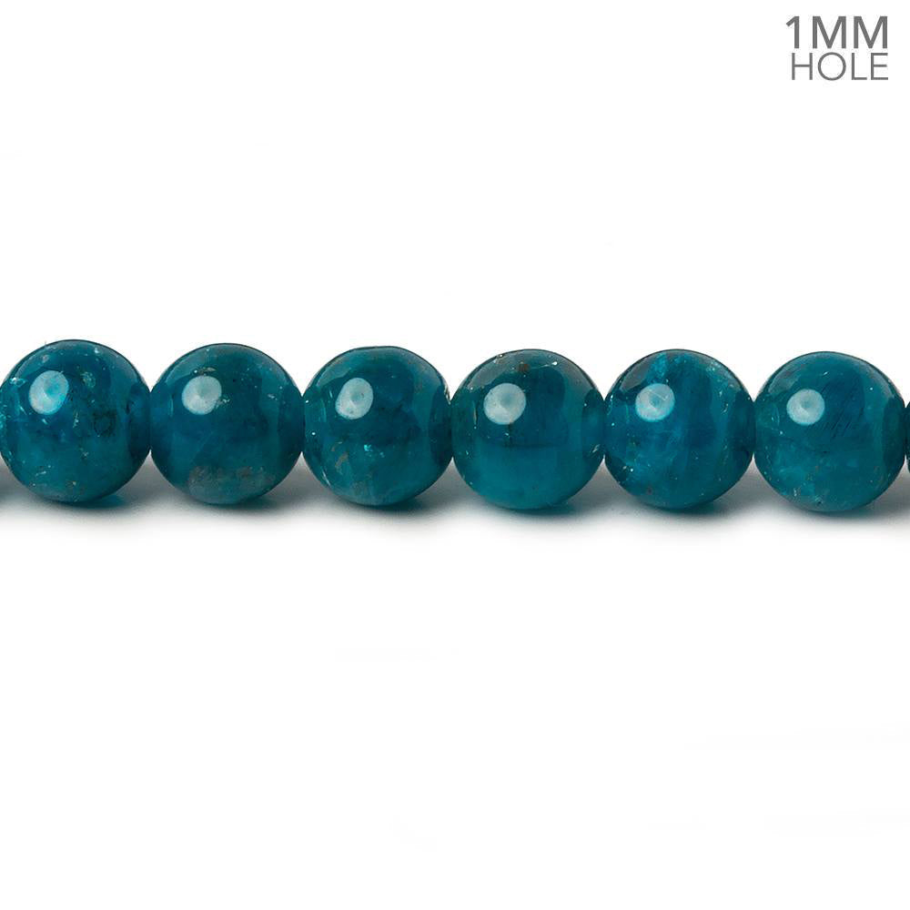 6mm Neon Apatite Plain Rounds 16 inch 70 beads 1mm Large Hole A (ONLINE ORDER ONLY)