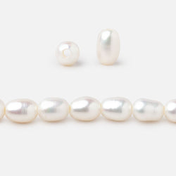 5x8mm Off White Large Hole Oval Freshwater Pearls 15inch 52pcs (ONLINE ORDER ONLY)