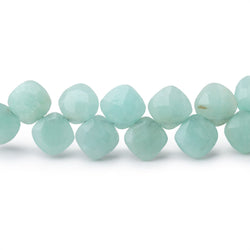 6mm Amazonite faceted pillow beads 7.5 inch 49 pieces A (ONLINE ORDER ONLY)