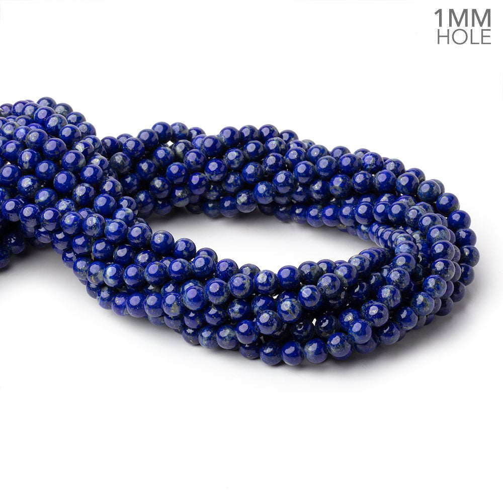 6mm Lapis Lazuli Plain Round Beads 16 inch 68 pieces 1 mm Hole (ONLINE ORDER ONLY)