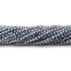 2mm Mystic Periwinkle Blue Topaz micro faceted rondelle beads 13 inch 180 pieces (ONLINE ORDER ONLY)
