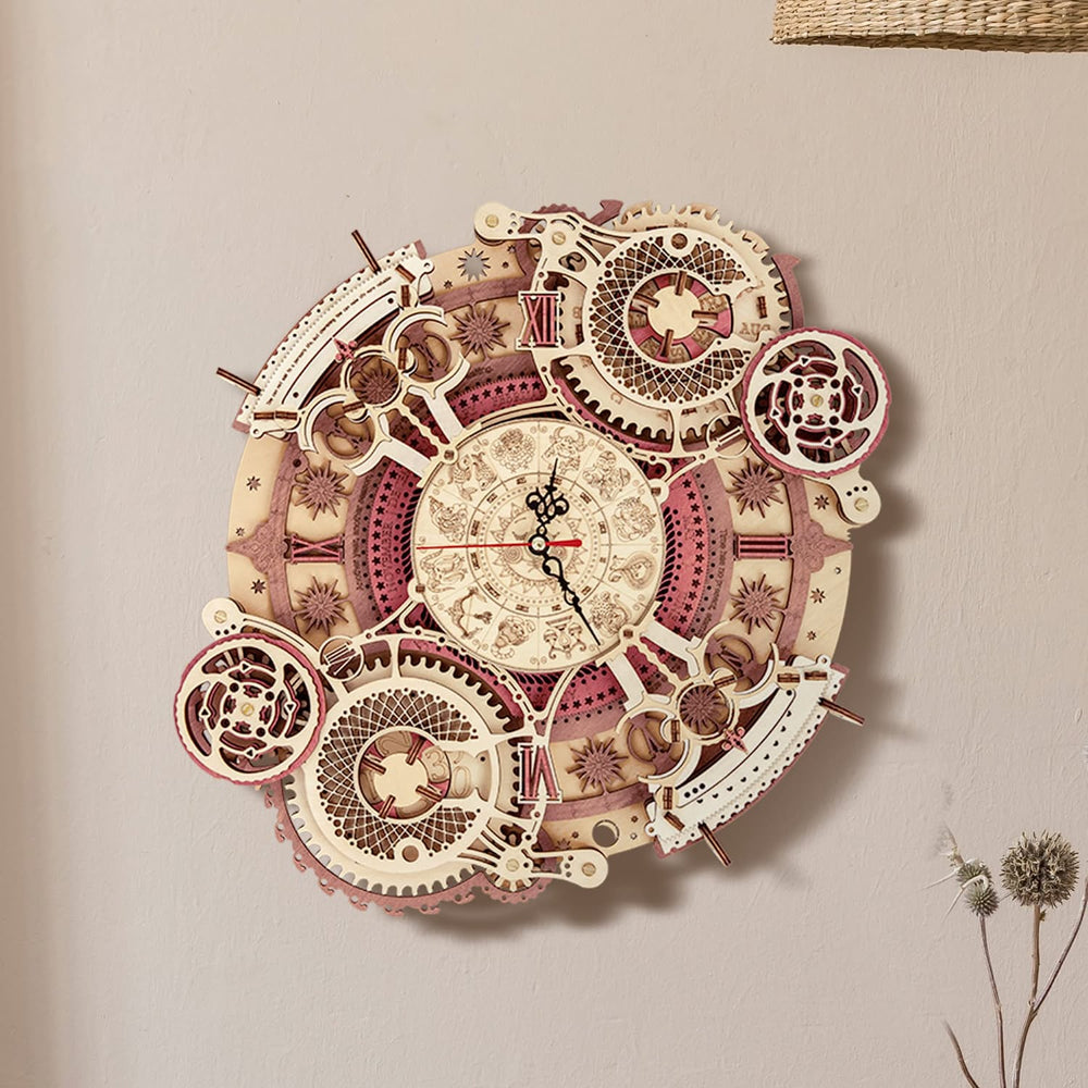 3D Wooden Art Zodiac Wall Clock Puzzle. (ONLINE ORDER ONLY)