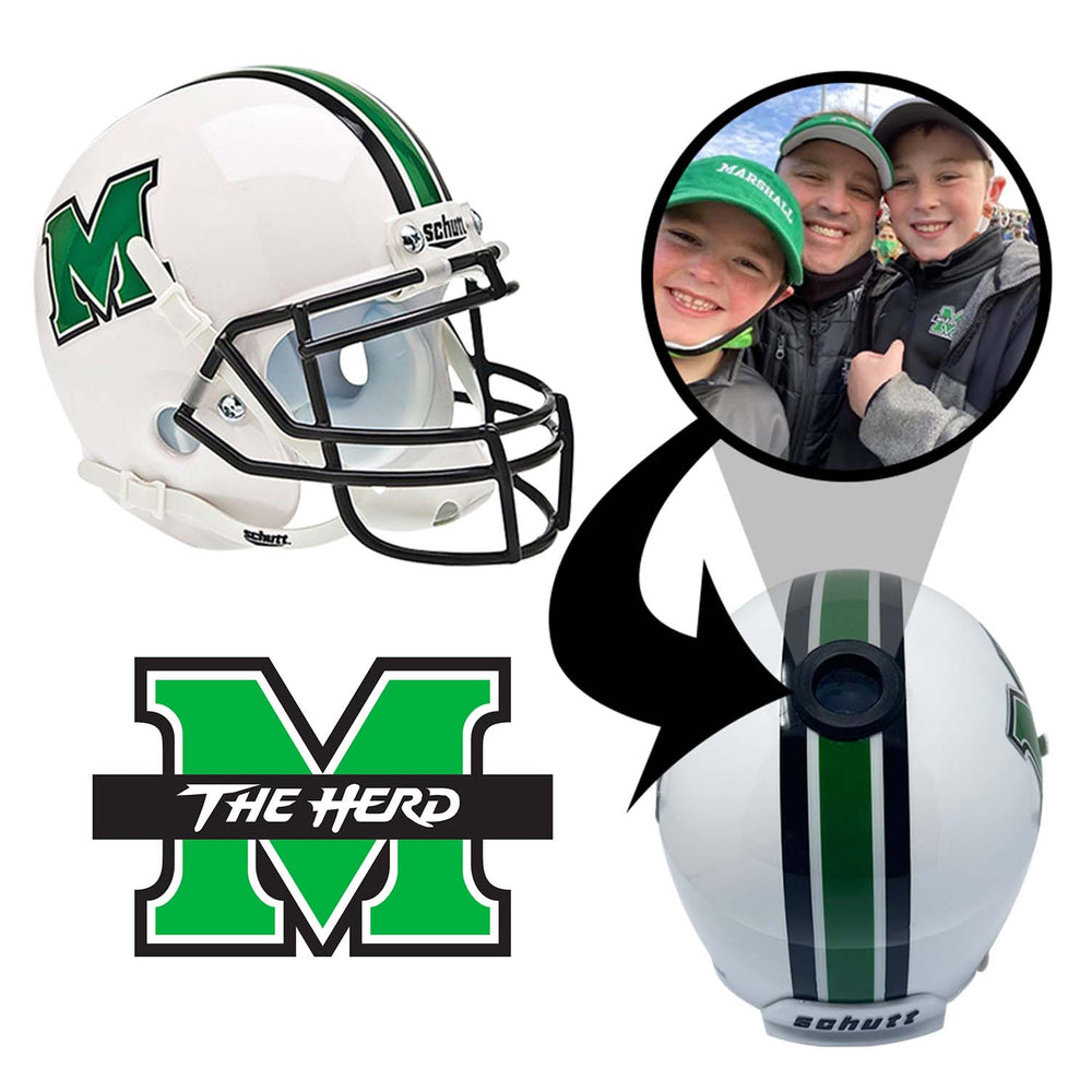 Marshall Thundering Herd College Football Collectible Mini Helmet - Picture Inside - FANZ Collectibles (Online Order Only) (ONLINE ORDER ONLY)