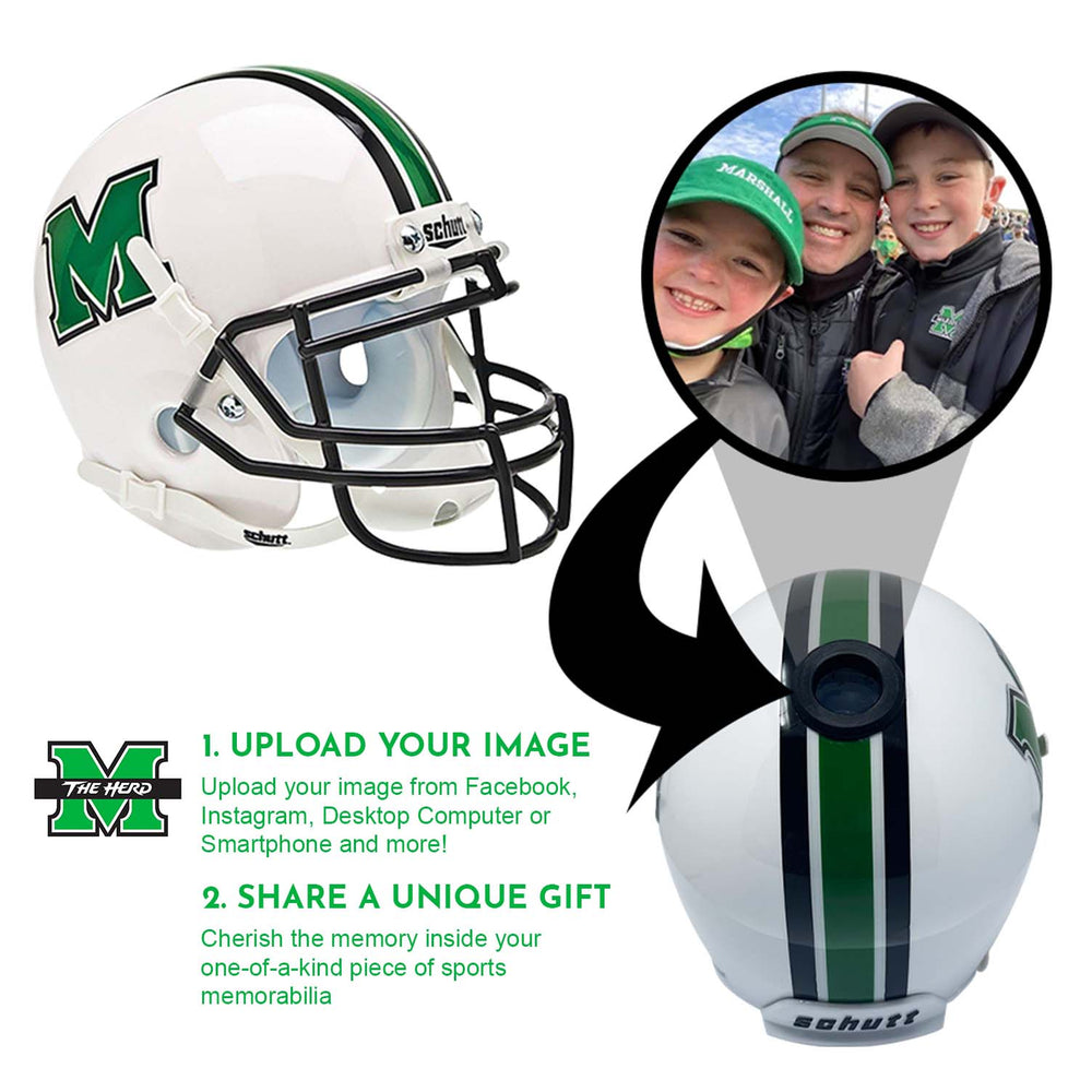 Marshall Thundering Herd College Football Collectible Mini Helmet - Picture Inside - FANZ Collectibles (Online Order Only) (ONLINE ORDER ONLY)