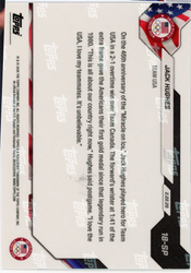 2026 Topps Now Olympics Jack Hughes #18-SP Image Variation Short Print Team USA Gold Medal Hockey Card