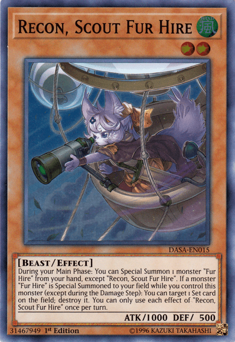Recon, Scout Fur Hire [DASA-EN015] Super Rare (ONLINE ORDER ONLY)