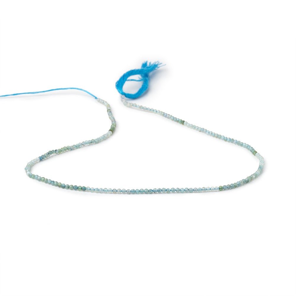 1.8mm Indicolite Tourmaline Micro Faceted Round Beads 12.5 inch 186 pieces (ONLINE ORDER ONLY)