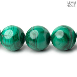 18mm Malachite Plain Round Beads 15.5 inch 22 pieces 1.5mm Hole (ONLINE ORDER ONLY)