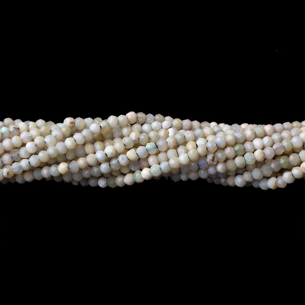 1.8mm Opaque Brown Grey Australian Opal micro faceted rondelle beads 12.5 inch 220 pieces AA (ONLINE ORDER ONLY)