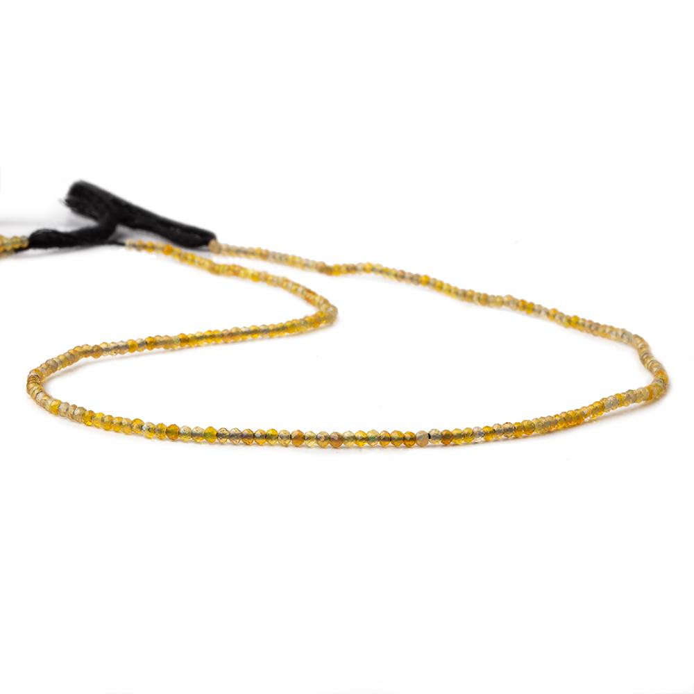 1.8mm Translucent Golden Australian Opal micro faceted rondelle beads 12.5 inch 220 pieces AA (ONLINE ORDER ONLY)