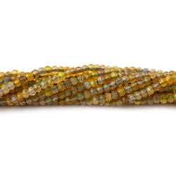 1.8mm Translucent Golden Australian Opal micro faceted rondelle beads 12.5 inch 220 pieces AA (ONLINE ORDER ONLY)