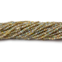 1.8mm Translucent Greenish Golden Australian Opal micro faceted rondelle beads 12.5 inch 220 pieces AA (ONLINE ORDER ONLY)