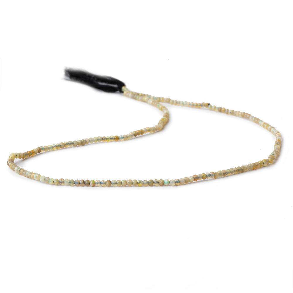 1.8mm Translucent Greenish Golden Australian Opal micro faceted rondelle beads 12.5 inch 220 pieces AA (ONLINE ORDER ONLY)